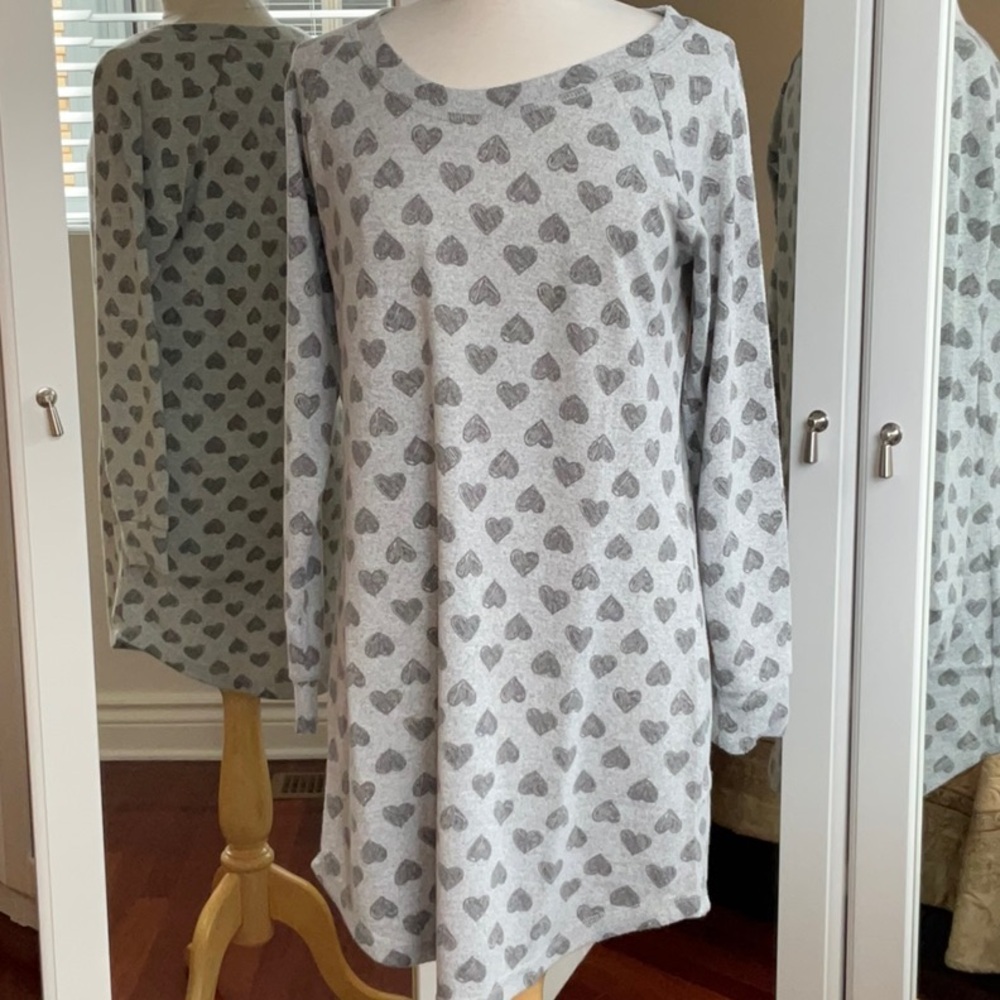 Women’s Gray Heart Pattern Pyjama / Small
